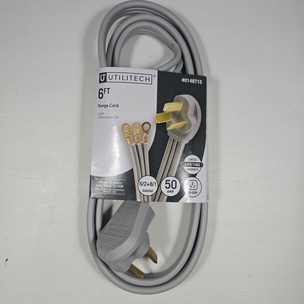 Utilitech Range Cord 6 FT 6/2 & 8/1 Gauge #0148715 Brand New